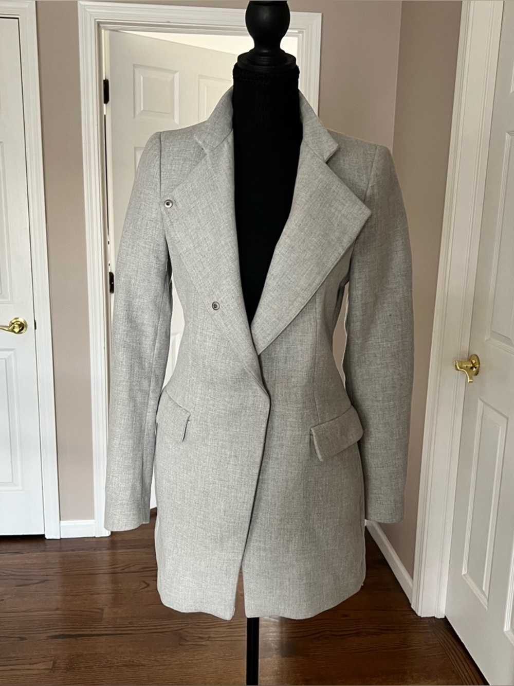 Zara Tailored Light Gray Women's Blazer Coat - Size S - NWT